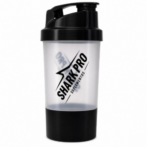 Coctelera doble de 2 compartimentos (400 ml) Shark Pro - Transparente